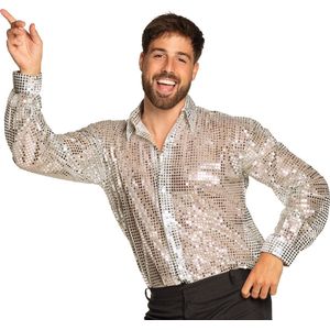 Boland - Shirt Disco (XXL) - Volwassenen - Danser/danseres - Glitter and Glamour- 80's & 90's - Disco