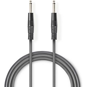 Nedis Mono-Audiokabel - 6,35 mm Male - 6,35 mm Male - Vernikkeld - 1.50 m - Rond - PVC