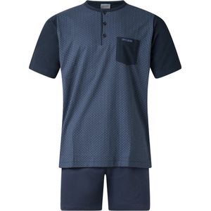 Gentlemen - heren shortama 114255 - knoophals - navy - maat L