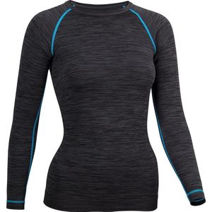 Avento Thermoshirt Superior - Vrouwen - Zwart/Aqua - Maat 36