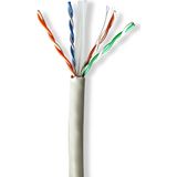 Nedis Netwerk Kabel Rol - CAT6 - Solid - U/UTP - Koper - 305.0 m - Binnenshuis - Rond - LSZH - Grijs - Gift Box