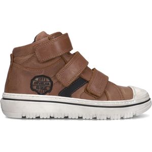 Develab 45199 Sneakers - Leren Sneaker - Jongens - Cognac - Maat 34