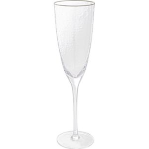Vikko Décor - Champagne Glazen - Set van 2 Champagne Coupe - Flutes - Zilveren Rand