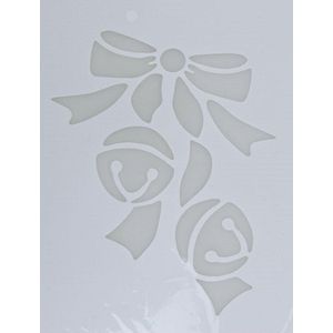 Kerst raamsjablonen kerstbelletjes plaatjes 35 cm - Raamdecoratie Kerst - Sneeuwspray sjabloon