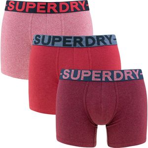 Superdry 3P boxers basic rood 1MW - XXL