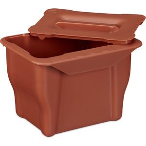 Relaxdays gft afvalbakje - 5 liter - keuken - hangende prullenbak - lade - GFT vuilnisbak