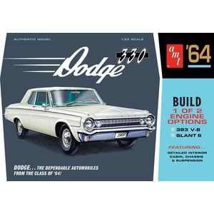 1:25 AMT 1366 1964 Dodge 330 Car Plastic Modelbouwpakket
