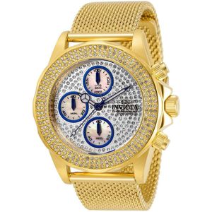 Invicta Pro Diver 32935 Dames Horloge - Waterdicht - Analoog - Quartz Uurwerk - Roestvrij Staal met zilveren Wijzerplaat - 38mm