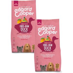 Edgard & Cooper Verse Scharreleend & kip Puppy - Hondenvoer - 2 x 12kg