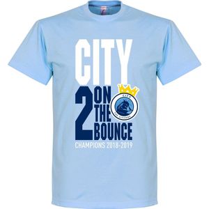 City 2 on the Bounce Champions T-Shirt - Lichtblauw - XL