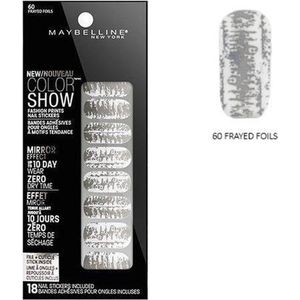 Maybelline Color Show Fashion Prints Mirror Effect Nail Stickers - 60 Frayed Foils