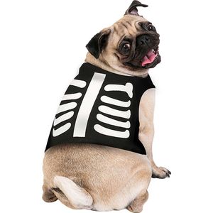Fiestas Guirca - Skelet kostuum voor de hond (Maat S) - Halloween - Halloween accessoires - Halloween verkleden