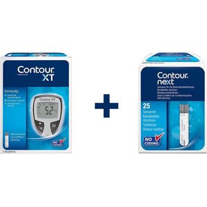 Acensia Contour XT startpakket - Bloedsuikermeter + 25 Contour Next Teststrip