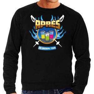 Bellatio Decorations Apres ski sweater heren - apres ski drinking team - zwart - winter M