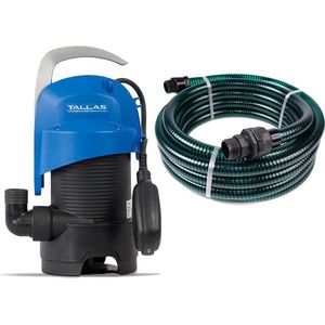 Tallas D-DW 400 + Slang 7 m - Vuilwaterpomp / Dompelpomp - 8400l/u - 440W - Vuil tot Ø30mm - Vlotter - Kit