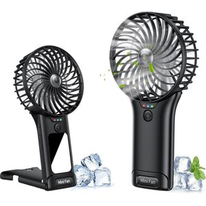 Handventilator met Oplaadbare Batterij - Draagbare Luchtkoeler - Compact en Efficiënt - Instelbare Snelheden - USB-Oplaadbaar - Verfrissende Bries voor Onderweg - Ideaal voor Zomerkoeling - Reisvriendelijke Ventilator