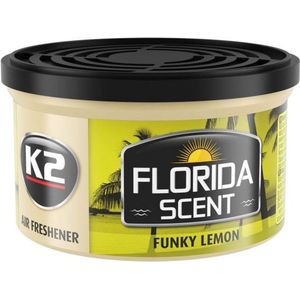 K2 FLORIDA SCENT FUNKY LEMON 42g - luchtverfrisser in een blikje