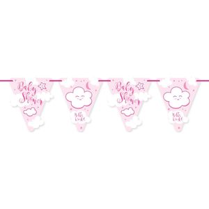 Folat - Vlaggenlijn Baby Shower Roze (6 meter)