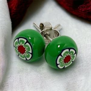 Corte Murrina - Oorbellen - Murano glas - Forli – 8mm – Groen