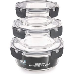 Glazen vershoudbakjes - Vershoudbakjes met Luchtdichte Deksels - Premium Kwaliteit - BPA vrij