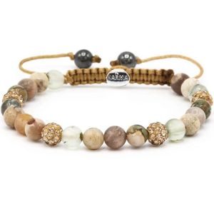 Karma Armband Spiral Glaze Gold Crystal