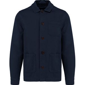 Biologische vintage wash herenjas 'Atelier' Navy Blue - XXL