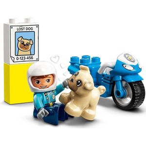 DUPLO Politiemotor Speelgoed voor Peuters en Kinderen vanaf 2 Jaar met Speelgoedmotor, Politieagent en Hondenfiguur
