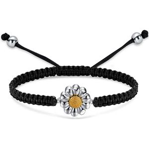 Luxe As Armband - Verstelbaar - 15 CM - Met Ashanger - Voor As, Haren of Parfum - Assieraad - Gedenksieraad - Urn - Incl. As vuller en Opbergzakje - Sunflower