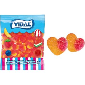 Vidal gesuikerde perzikharten duo 1kg - gummy - zachte gommen gesuikerd