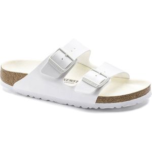 Birkenstock Arizona Slippers Triple White Narrow-fit | Wit | Imitatieleer | Maat 46 | 1019046