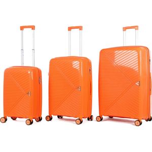 A To Z Traveller Caïro - Kofferset 3-delig - Oranje - TSA Slot