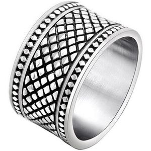 Brede edelstaal heren ring Celtic-18mm
