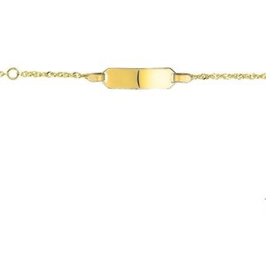 The Jewelry Collection - 9 Krt. Graveerarmband - Singapore Plaat 5,0 mm - 9 Krt.