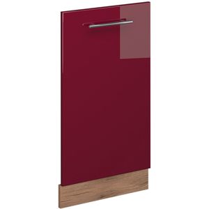 Vicco Fame-LineVoorpaneel vaatwasser – 45 cm zonder werkblad Bordeauxrode hoogglans zonder werkblad