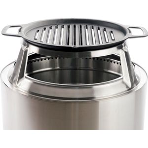 Solo Stove Yukon gietijzeren grillplaat met roestvrijstalen adapter van 20,3 cm. Accessoire voor de Yukon vuurkorf. Gewicht: 9,8 kg, diameter kookoppervlak 44,5 cm