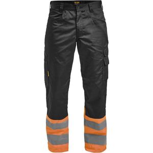 Jobman 2314 Hi-Vis Service Trousers 65231420 - Zwart/Oranje - D092