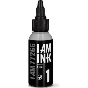 I AM INK - #1 Sumi 50ml Vegan Tattoo Inkt Greywash Schaduweffect | Tattoo Machine Inkt | Handpoke tatoeage inkt | Stick & Poke Ink