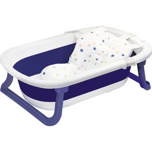 Rakmishop - Babybadkuip - Opvouwbaar - Baby bad - Baby cadeau - 0 tot 2 jaar - Antislipkussen - Draagbaar - Blauw