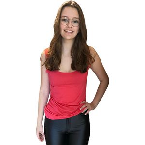 Basic viscose top roze 1 maat draagbaar tot maat 42