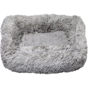 Topmast Hondenmand - Fluffy Lounge Serie - Zilver - Maat L - 78 x 60 x 22 cm