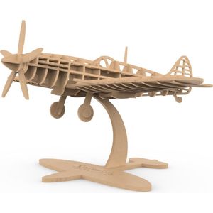 Ilo Build 3D Houten Modelbouw Supermarine Spitfire, NUI-106, 35x31x17cm