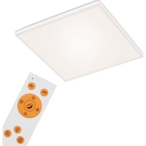 Briloner Leuchten - LED-paneel, LED-plafondlamp dimbaar, frameloos, kleurtemperatuurregeling, incl. afstandsbediening, 24 Watt, 2.800 lumen, wit