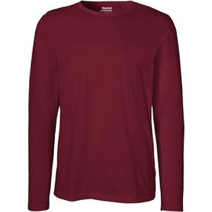 Men´s Long Sleeve T-Shirt met ronde hals Bordeaux - XXL