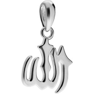 Lucardi Dames Zilveren hanger Allah - Hanger - 925 Zilver - Zilverkleurig