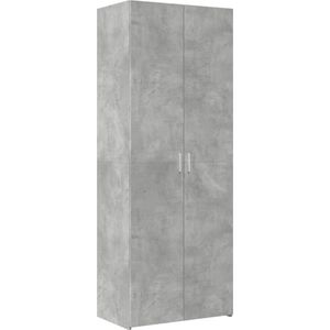 vidaXL - Hoge - kast - 70x42,5x185 - cm - bewerkt - hout - betongrijs