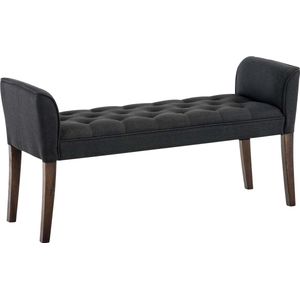 Luxe bank - kleine bank - loungebank - grijs - 108 x 42 cm - bank