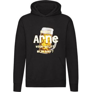 Ik ben Arne, waar blijft mijn bier Hoodie - cafe - kroeg - feest - festival - zuipen - drank - alcohol - naam - trui - sweater - capuchon