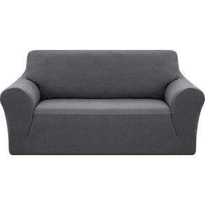 Stretch Bankhoes 2 Zits 145-175 cm Fluweel Bankovertrekken Loveseat - Antraciet - Woonkamer Slaapkamer