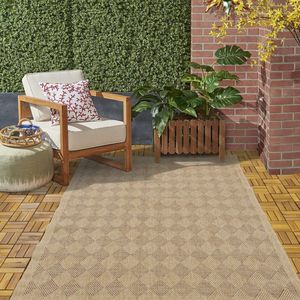 Flycarpets Lucia Naturel Sisal Buitenkleed Voor Binnen & Buiten Vloerkleed - Beige - 280x370 cm