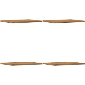 vidaXL Wandschappen 4 st 40x30x1,5 cm bewerkt hout artisanaal eiken - Boekenplank Bord - Boekenplank Planken - Plank - Extra Plank